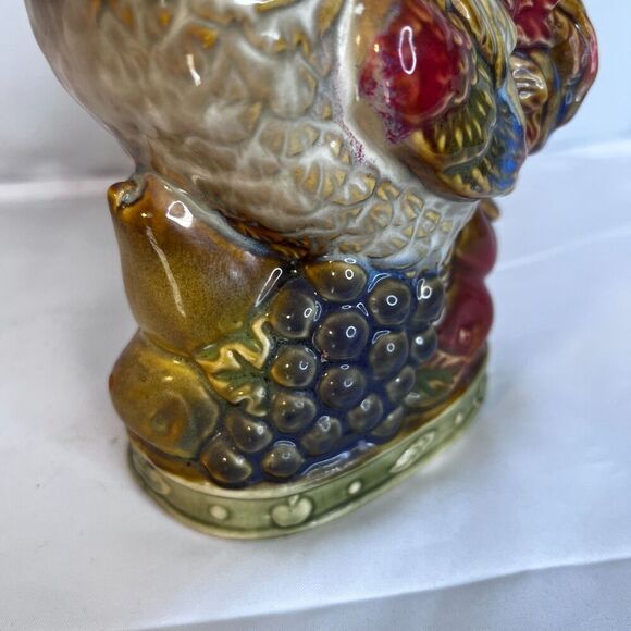 Rooster Chicken Ceramic Utensil Holder Plantar Vase Decorative Kitchen Barnyard - Picture 8 of 9